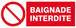 PANNEAU BAIGNADE INTERDITE 330X120MM TALIAPLAST - 626218