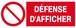 PANNEAU DEFENSE D'AFFICHER 330X120MM TALIAPLAST - 626222
