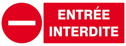 PANNEAU ENTREE INTERDITE 330X120MM TALIAPLAST - 626225