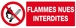 PANNEAU FLAMMES NUES INTERDITES 330X120MM TALIAPLAST - 626226