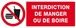 PANNEAU INTERDICTION DE MANGER OU DE BOIRE 330X120MM TALIAPLAST - 626229