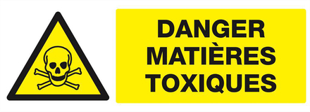PANNEAU DANGER, MATIERES TOXIQUES 330X120MM TALIAPLAST - 626301