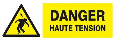 PANNEAU DANGER HAUTE TENSION 330X120MM TALIAPLAST - 626302