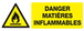 PANNEAU DANGER, MATIERES INFLAMMABLES 330X120MM TALIAPLAST - 626303
