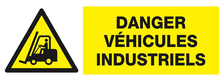 PANNEAU DANGER VEHICULES INDUSTRIELS 330X120MM TALIAPLAST - 626310
