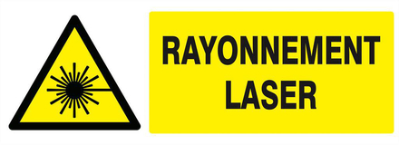 PANNEAU DANGER, RAYONNEMENT LASER 330X120MM TALIAPLAST - 626316