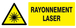 PANNEAU DANGER, RAYONNEMENT LASER 330X120MM TALIAPLAST - 626316