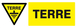 PANNEAU DANGER TERRE 330X120MM TALIAPLAST - 626318