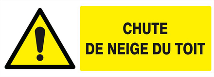 PANNEAU DANGER CHUTE DE NEIGE DU TOIT 330X120MM TALIAPLAST - 626320