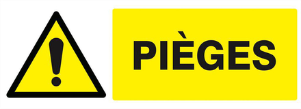 PANNEAU DANGER PIEGES 330X120MM TALIAPLAST - 626321