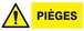 PANNEAU DANGER PIEGES 330X120MM TALIAPLAST - 626321