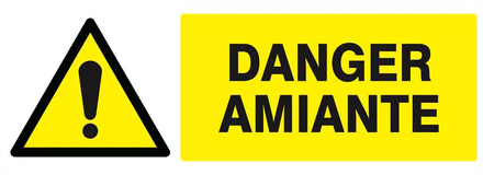 PANNEAU DANGER AMIANTE 330X120MM TALIAPLAST - 626323