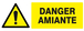 PANNEAU DANGER AMIANTE 330X120MM TALIAPLAST - 626323
