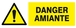 PANNEAU DANGER AMIANTE 330X120MM TALIAPLAST - 626323
