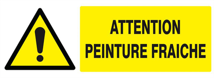 PANNEAU ATTENTION PEINTURE FRAICHE 330X120MM TALIAPLAST - 626334