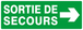 PANNEAU SORTIE DE SECOURS FLECHE A DROITE 330X120MM TALIAPLAST - 626414