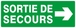 PANNEAU SORTIE DE SECOURS FLECHE A DROITE 330X120MM TALIAPLAST - 626414