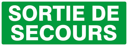 PANNEAU SORTIE DE SECOURS 330X120MM TALIAPLAST - 626417