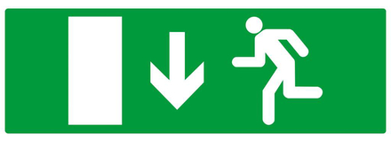 PANNEAU EVACUATION SORTIE BAS GAUCHE 330X120MM TALIAPLAST - 626426