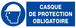 PANNEAU CASQUE DE PROTECTION OBLIGATOIRE 330X120MM TALIAPLAST - 626503