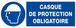 PANNEAU CASQUE DE PROTECTION OBLIGATOIRE 330X120MM TALIAPLAST - 626503