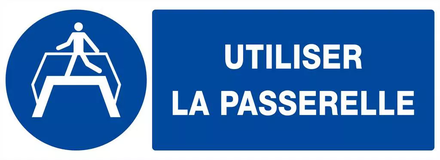 PANNEAU UTILISER LA PASSERELLE 330X120MM TALIAPLAST - 626511