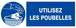 PANNEAU UTILISEZ LES POUBELLES 330X120MM TALIAPLAST - 626512