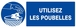 PANNEAU UTILISEZ LES POUBELLES 330X120MM TALIAPLAST - 626512