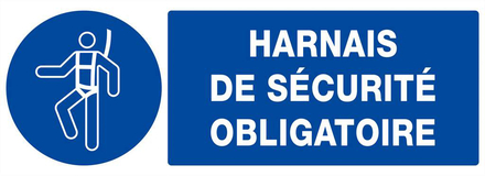 PANNEAU HARNAIS DE SECURITE OBLIGATOIRE 330X120MM TALIAPLAST - 626515