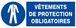 PANNEAU VETEMENTS DE PROTECTION OBLIGATOIRES 330X120MM TALIAPLAST - 626519