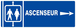 PANNEAU ASCENSEUR FLECHE A DROITE 330X120MM TALIAPLAST - 626602