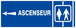PANNEAU ASCENSEUR FLECHE A GAUCHE 330X120MM TALIAPLAST - 626603