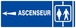 PANNEAU ASCENSEUR FLECHE A GAUCHE 330X120MM TALIAPLAST - 626603