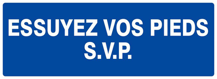 PANNEAU ESSUYEZ VOS PIEDS S.V.P 330X120MM TALIAPLAST - 626617