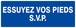 PANNEAU ESSUYEZ VOS PIEDS S.V.P 330X120MM TALIAPLAST - 626617