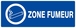 Panneau rigide ZONE FUMEUR 330X120MM TALIAPLAST - 626633