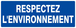 PANNEAU RESPECTEZ L'ENVIRONNEMENT 330X120MM TALIAPLAST - 626649