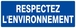 PANNEAU RESPECTEZ L'ENVIRONNEMENT 330X120MM TALIAPLAST - 626649