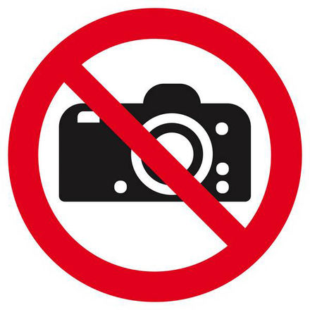 PANNEAU INTERDICTION DE PHOTOGRAPHIER Ø180MM TALIAPLAST - 627204