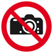 PANNEAU INTERDICTION DE PHOTOGRAPHIER Ø180MM TALIAPLAST - 627204