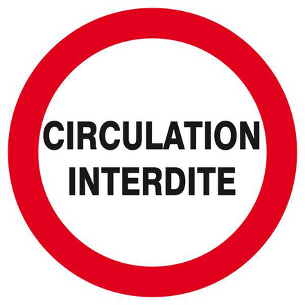PANNEAU CIRCULATION INTERDITE Ø180MM TALIAPLAST - 627207