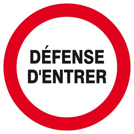 PANNEAU DEFENSE D'ENTRER Ø180MM TALIAPLAST - 627219