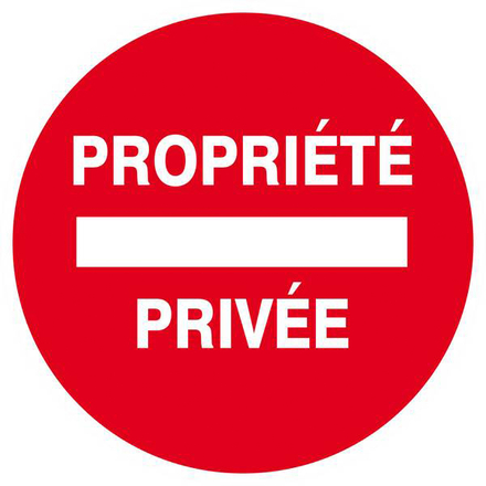Panneau rigide PROPRIETE PRIVEE Ø180MM TALIAPLAST - 627225