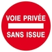 PANNEAU VOIE PRIVEE SANS ISSUE Ø180MM TALIAPLAST - 627226