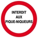 Panneau rigide INTERDIT AUX PIQUE-NIQUEURS Ø180MM TALIAPLAST - 627231