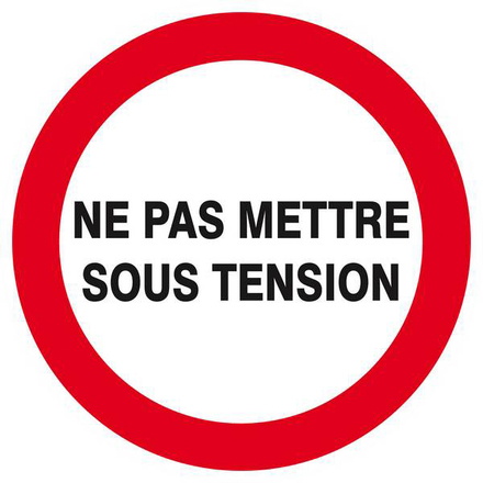 Panneau rigide NE PAS METTRE SOUS TENSION Ø180MM TALIAPLAST - 627233