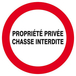 Panneau rigide PROPRIETE PRIVEE CHASSE INTERDITE Ø180MM TALIAPLAST - 627238