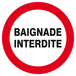 Panneau rigide BAIGNADE INTERDITE Ø180MM TALIAPLAST - 627241