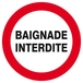 Panneau rigide BAIGNADE INTERDITE Ø180MM TALIAPLAST - 627241
