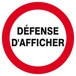 PANNEAU DEFENSE D'AFFICHER Ø180MM TALIAPLAST - 627243